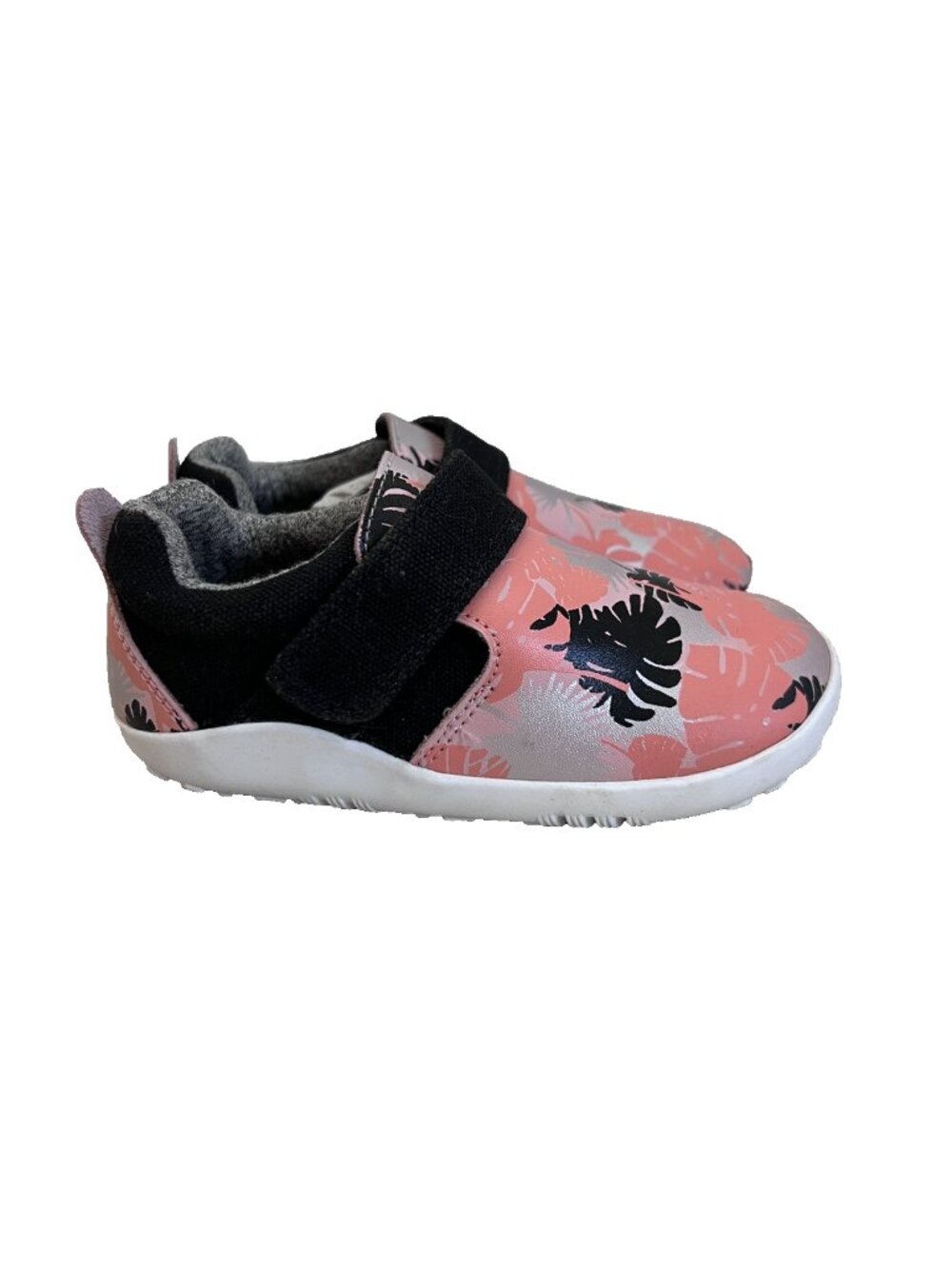 BOBUX I-Walk Grass Court Rainforest Pink Palm Leaf Leather Sneakers EU 22 US 6